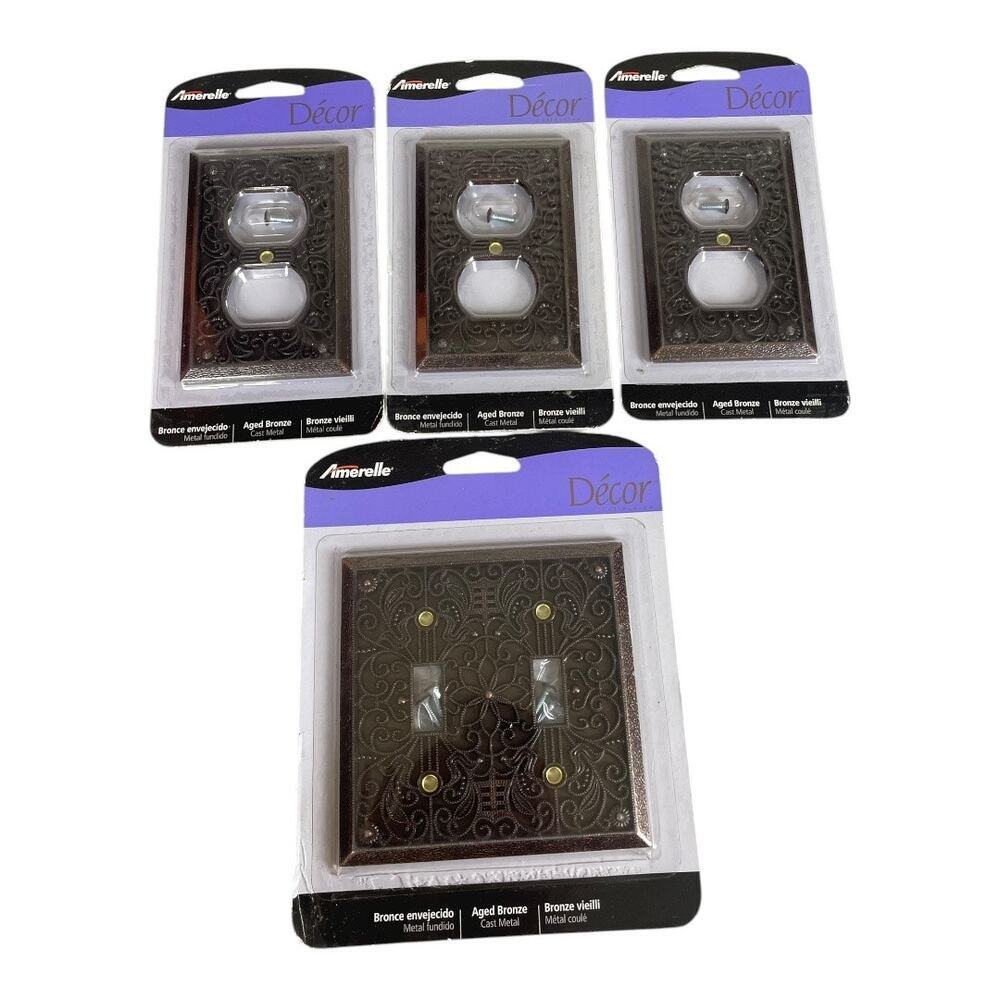 NWT 4 Piece Set Of Amerelle Aged Bronze Wall Playes